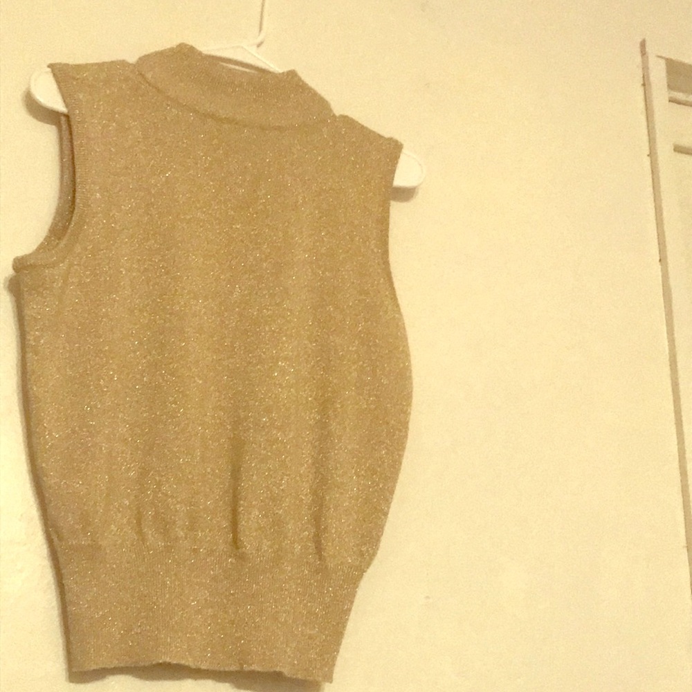 Vintage Gold glitter tank top